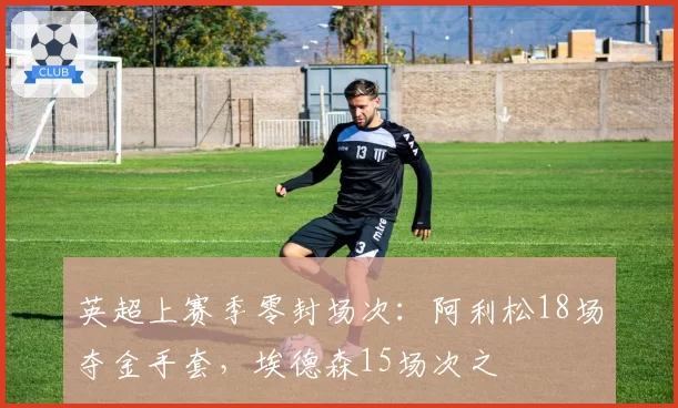 英超上赛季零封场次:阿利松18场夺金手套,埃德森15场次之